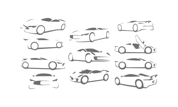 Набор наборов автомобильных логотипов — стоковое фото
