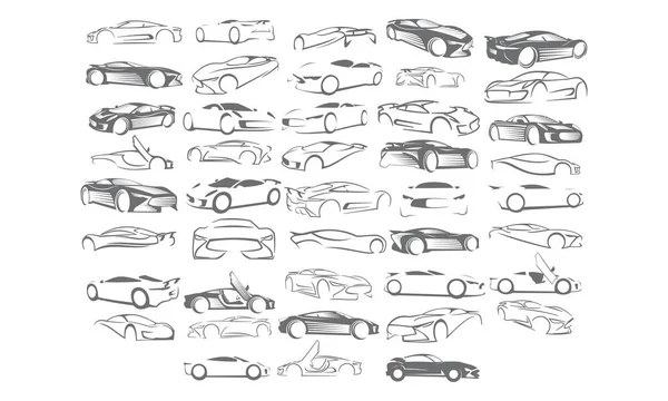 자동차 로고 설정 번들 컬렉션 — 스톡 사진