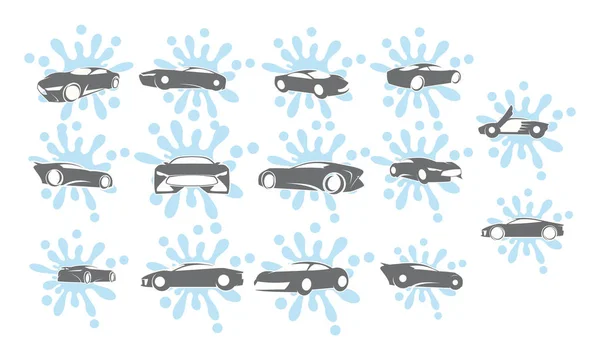 Car Wash Logo Set collecties — Stockfoto