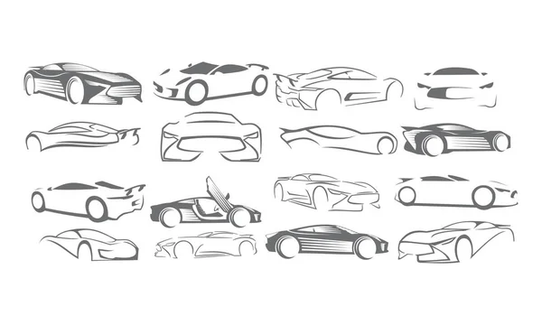 車のロゴは、バンドル コレクションを設定 — ストック写真