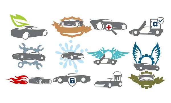 Auto Service Logo Set Bündel Sammlungen — Stockfoto