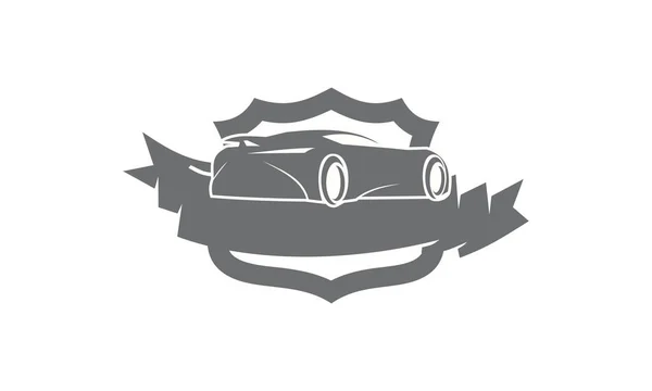 Samochód Tarcza wstążki Logo — Zdjęcie stockowe