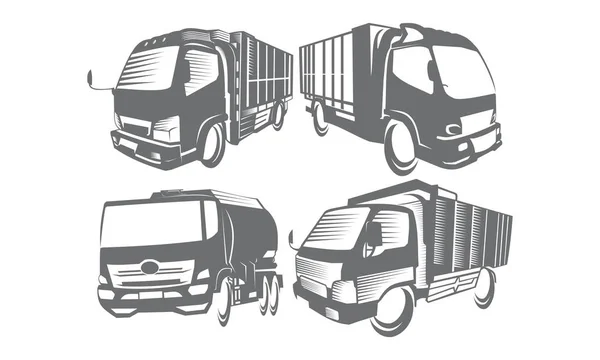 コレクションを設定するトラックのロゴ — ストック写真