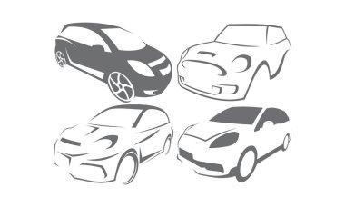 Araba logosu paket koleksiyonu ayarla 