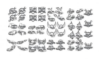 Araba Servisi Logo paketi Koleksiyonlar ayarla