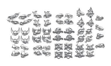 Araba Servisi Logo paketi Koleksiyonlar ayarla