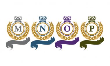 Yaprak şerit ilk M N O P taç