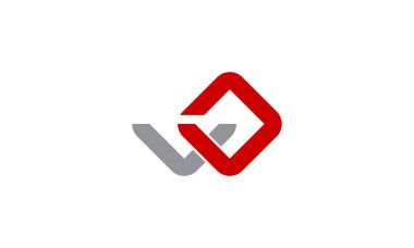 Mektup wd Modern Logo tasarım şablonu vektör