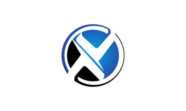 X harfi Modern Logo tasarım şablonu vektör