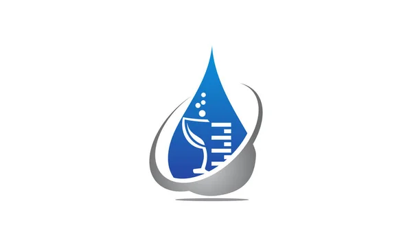 Vetor líquido do modelo do projeto do logotipo da água —  Vetores de Stock