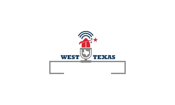 Texas fotboll Logo Logo Design mall vektor — Stock vektor