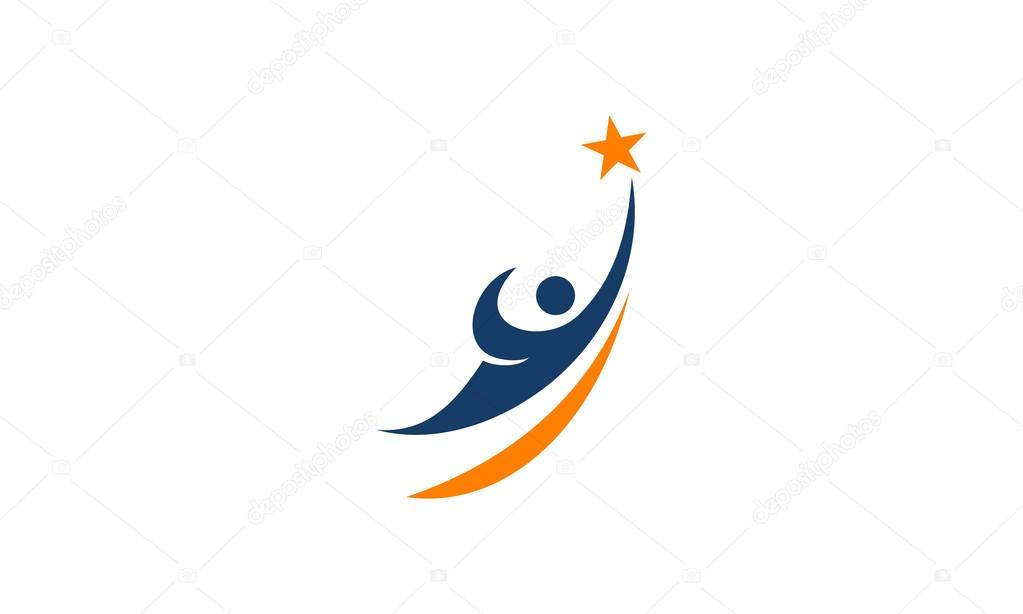 Success Life Coaching Logo Design Template Vector
