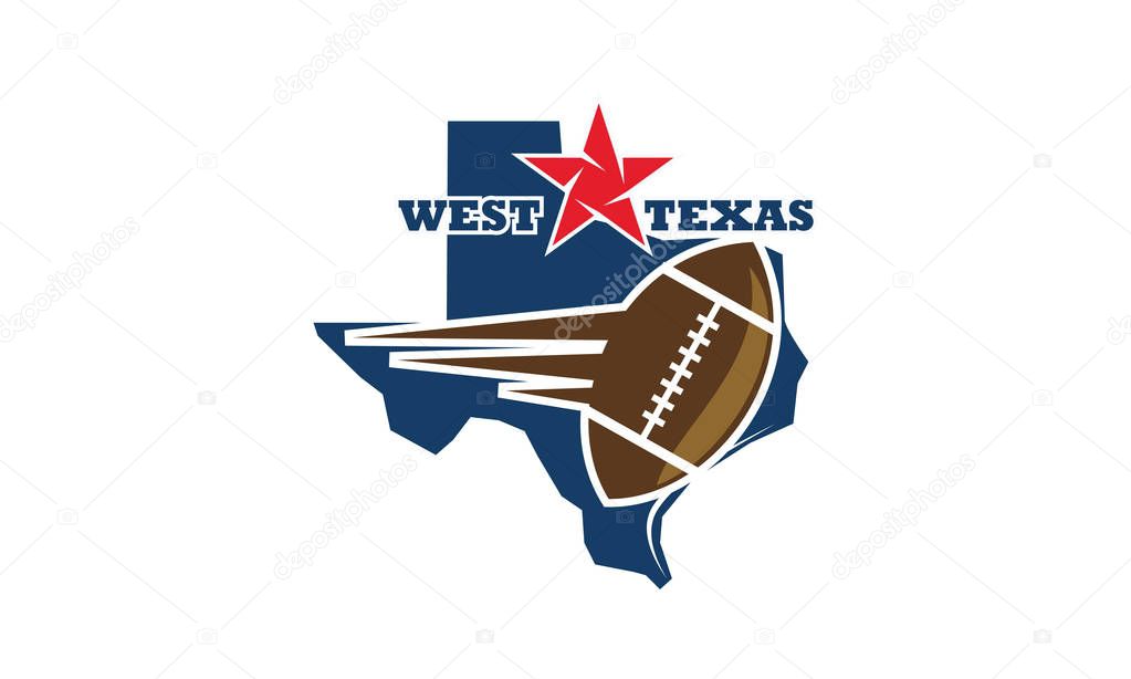 Texas Football Logo Design Template Vector