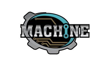 Makine elektrik Logo tasarım şablonu vektör