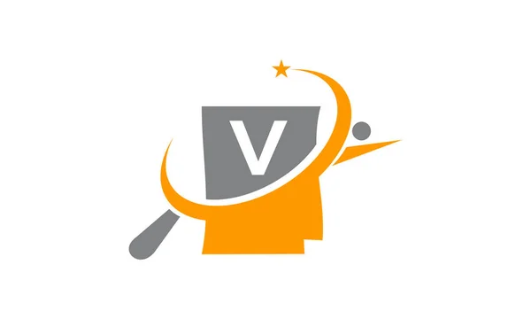 Projekt portfolió levelet keresés V — Stock Vector