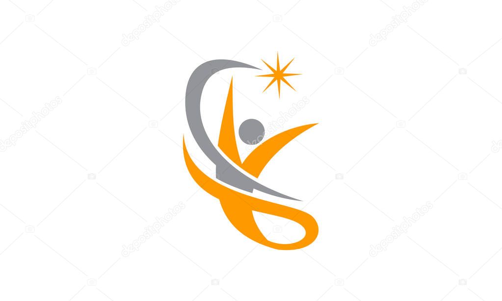 Success Life Coaching Logo Design Template Vector
