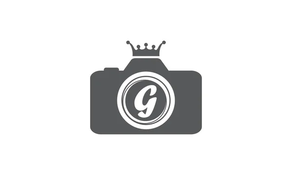 Mejor servicio de fotografía Letra G — Vector de stock