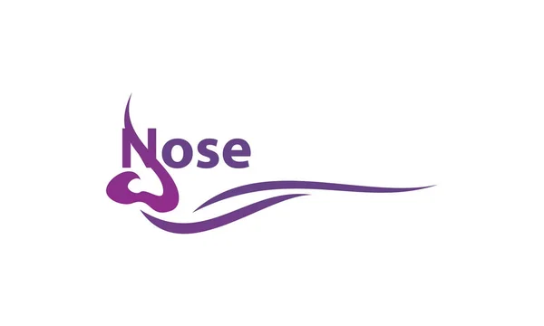 Modèle de conception de logo de soins du nez vecteur — Image vectorielle