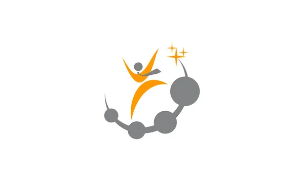 Logo szablon wektor Coaching kariery — Wektor stockowy