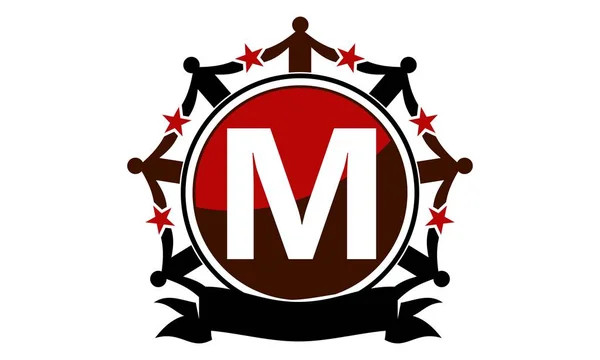 Synergy Logo początkowe M — Wektor stockowy