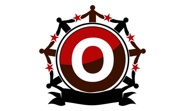 Synergie Logo eerste O — Stockvector