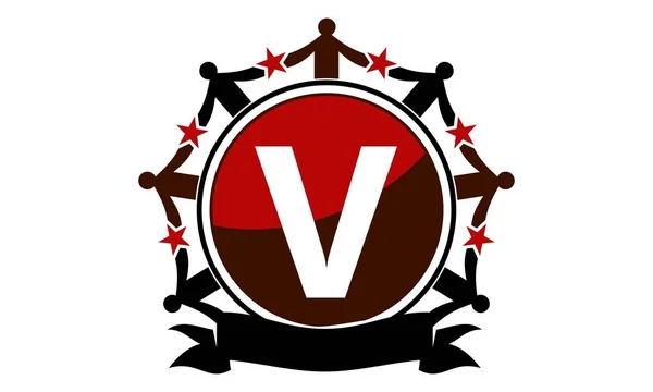 Logo sinergico iniziale V — Vettoriale Stock
