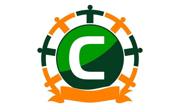Synergie Logo eerste C — Stockvector