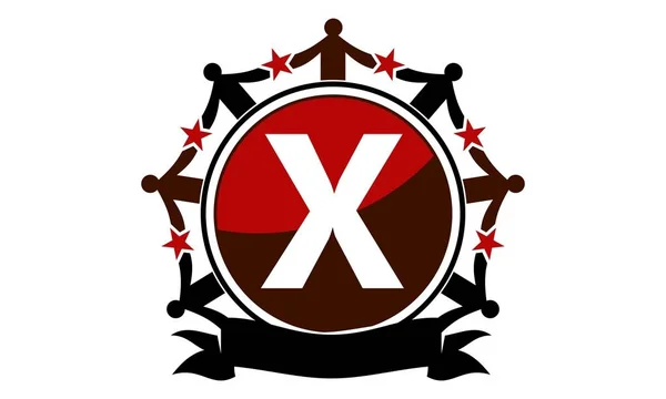 Sinergia Logo inicial X — Vector de stock