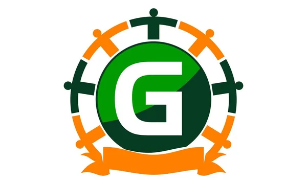シナジー ロゴ頭文字 G — ストックベクタ