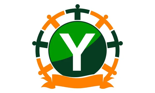 Logotipo de sinergia inicial Y — Vetor de Stock