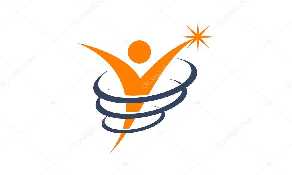 Success Life Coaching  Logo Design Template Vector