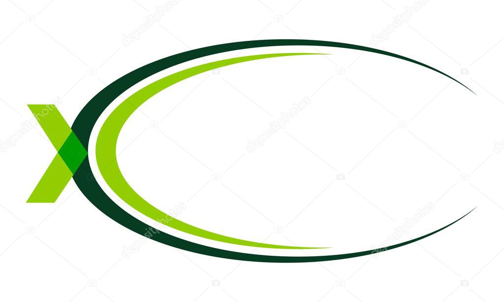 Letter X Swoosh Logo Design Template Vector
