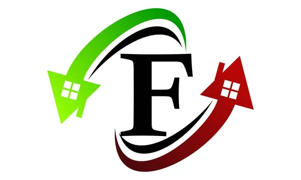 Real Estate Letter F — Stock Vector