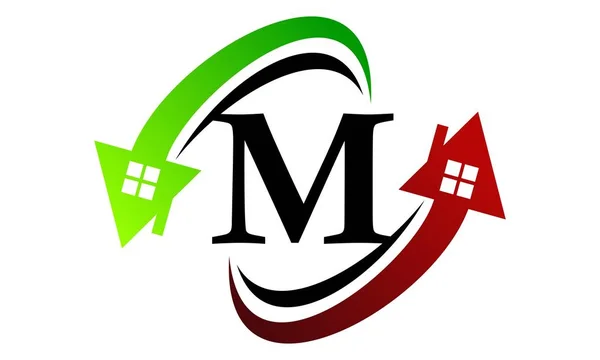Real Estate písmeno M — Stockový vektor