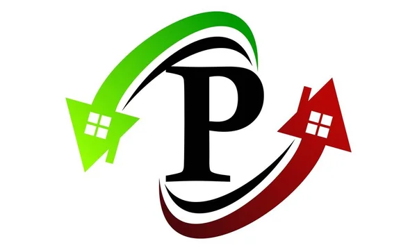 Real Estate Letter P — Stock Vector