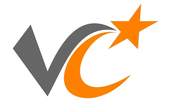 Modern Solution Letter V C — Stock Vector