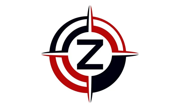 罗盘指南解决方案字母 Z — 图库矢量图片