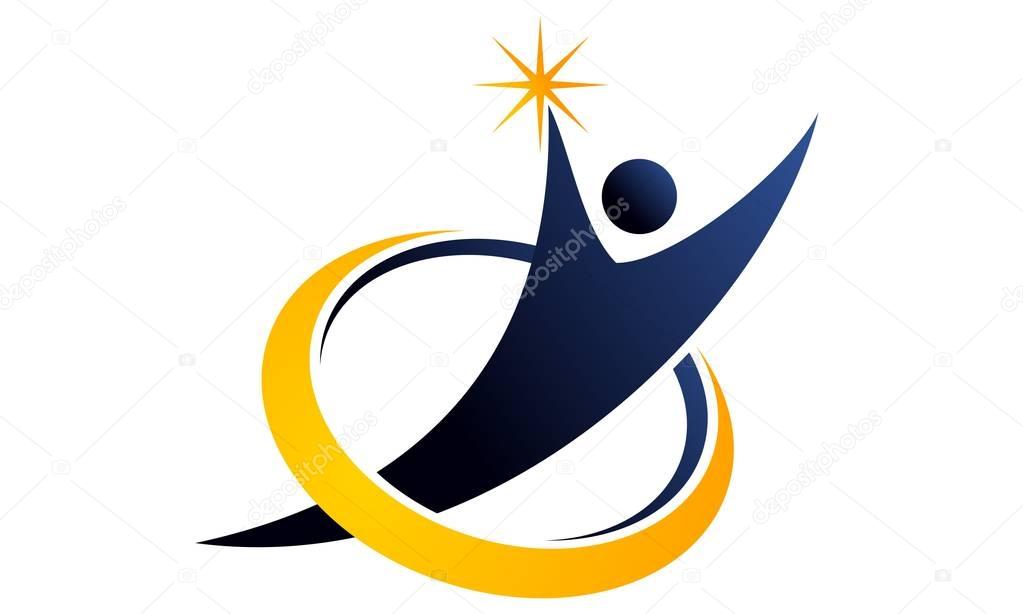 Success Life Coaching Logo Design Template Vector