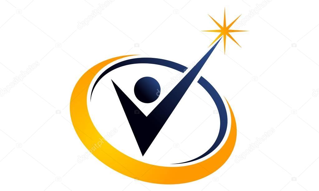 Success Life Coaching Logo Design Template Vector