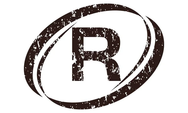 Carta R Rough Logo —  Vetores de Stock