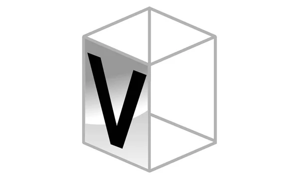 Solución moderna Letra V — Vector de stock