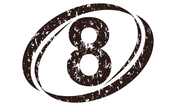 Nummer 8 grov logotyp — Stock vektor