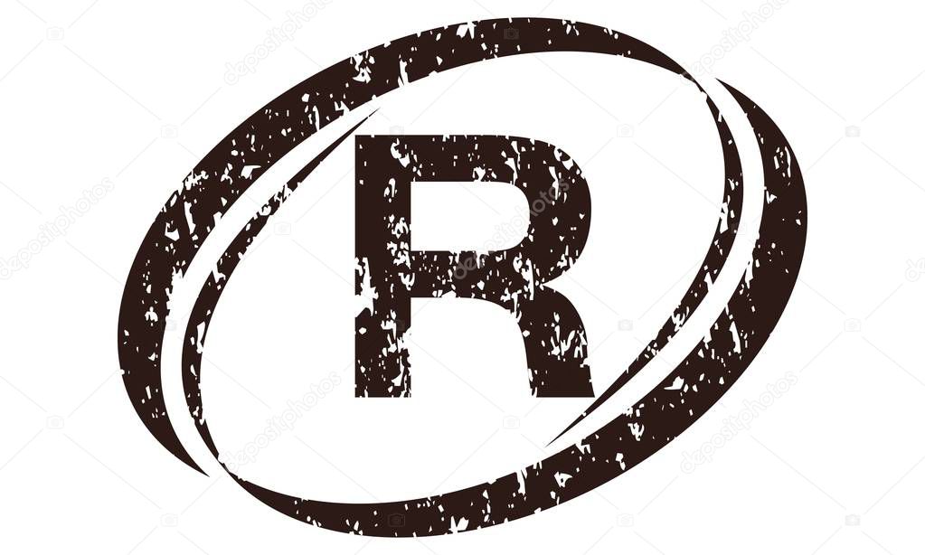 Letter R Rough Logo 