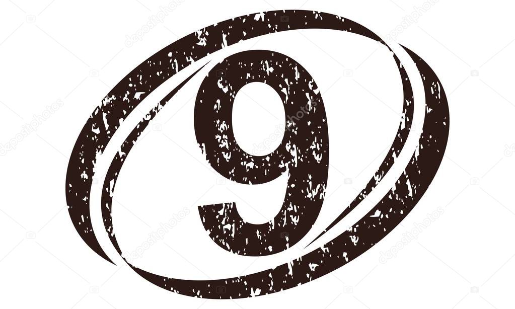 Number 9 Rough Logo