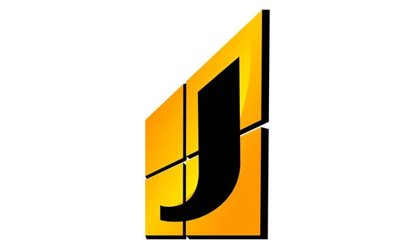 Moderne Logo oplossing Letter J — Stockvector