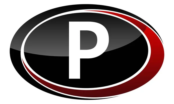 Moderne Logo-Lösung Buchstabe p — Stockvektor