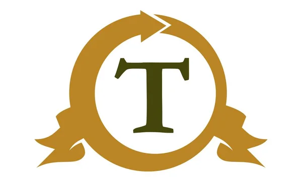 Moderne Logo-Lösung Buchstabe t — Stockvektor