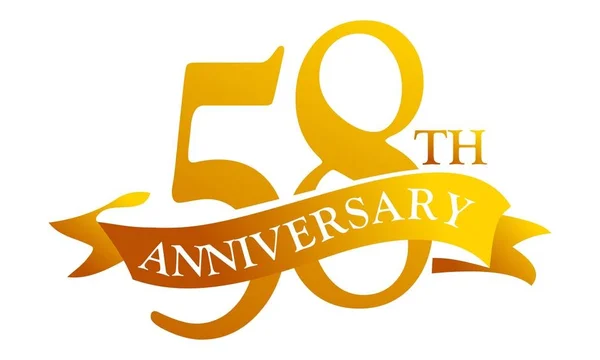 58 jaar lint verjaardag — Stockvector