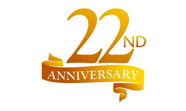 22 jaar lint verjaardag — Stockvector