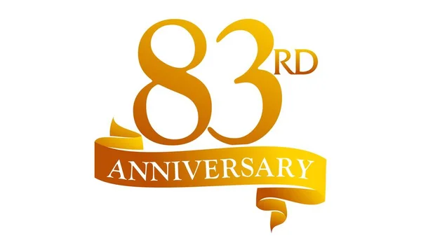83 jaar lint verjaardag — Stockvector